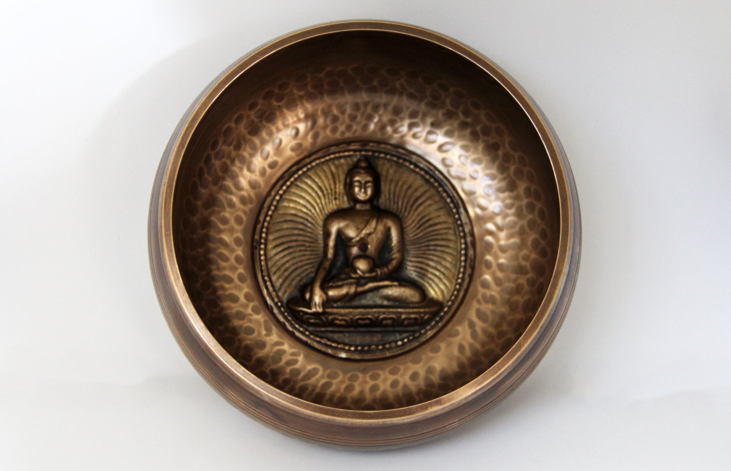 Meditation Singbowls - Gulpa Round Antique Dotted Symbol 1000g