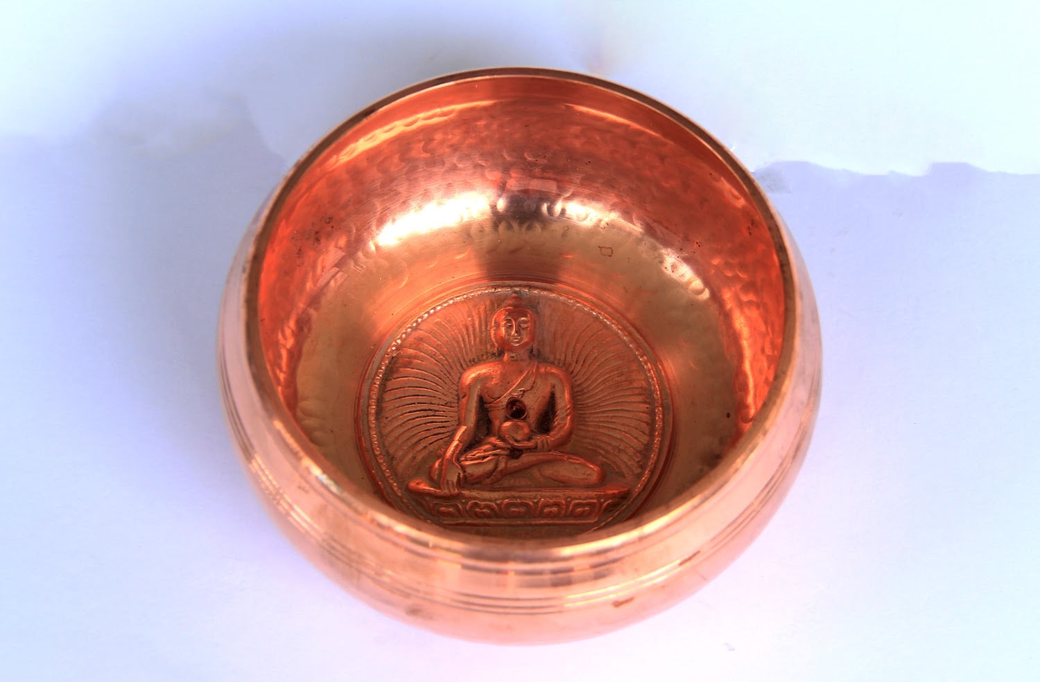 Meditation Singbowls - Gulpa Round Rose Dotted Symbol 1000g