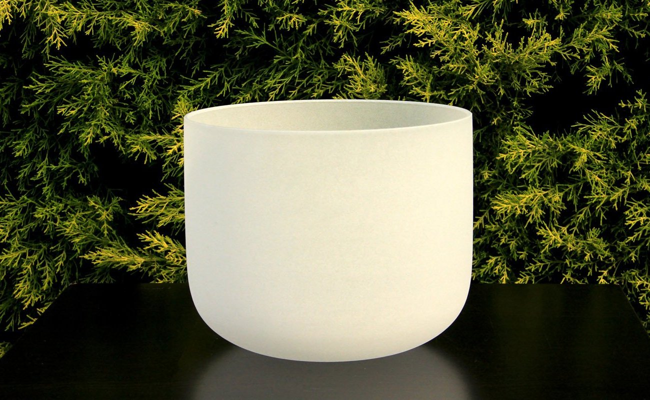 Frosted Quartz Crystal Singbowl - 7 Inches - For Space Clearing - Singbowls