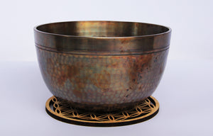 Meditation Singbowl - Deep Dotted Silver Plain