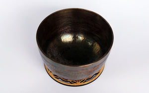 Meditation Singbowl - Deep Dotted Silver Plain