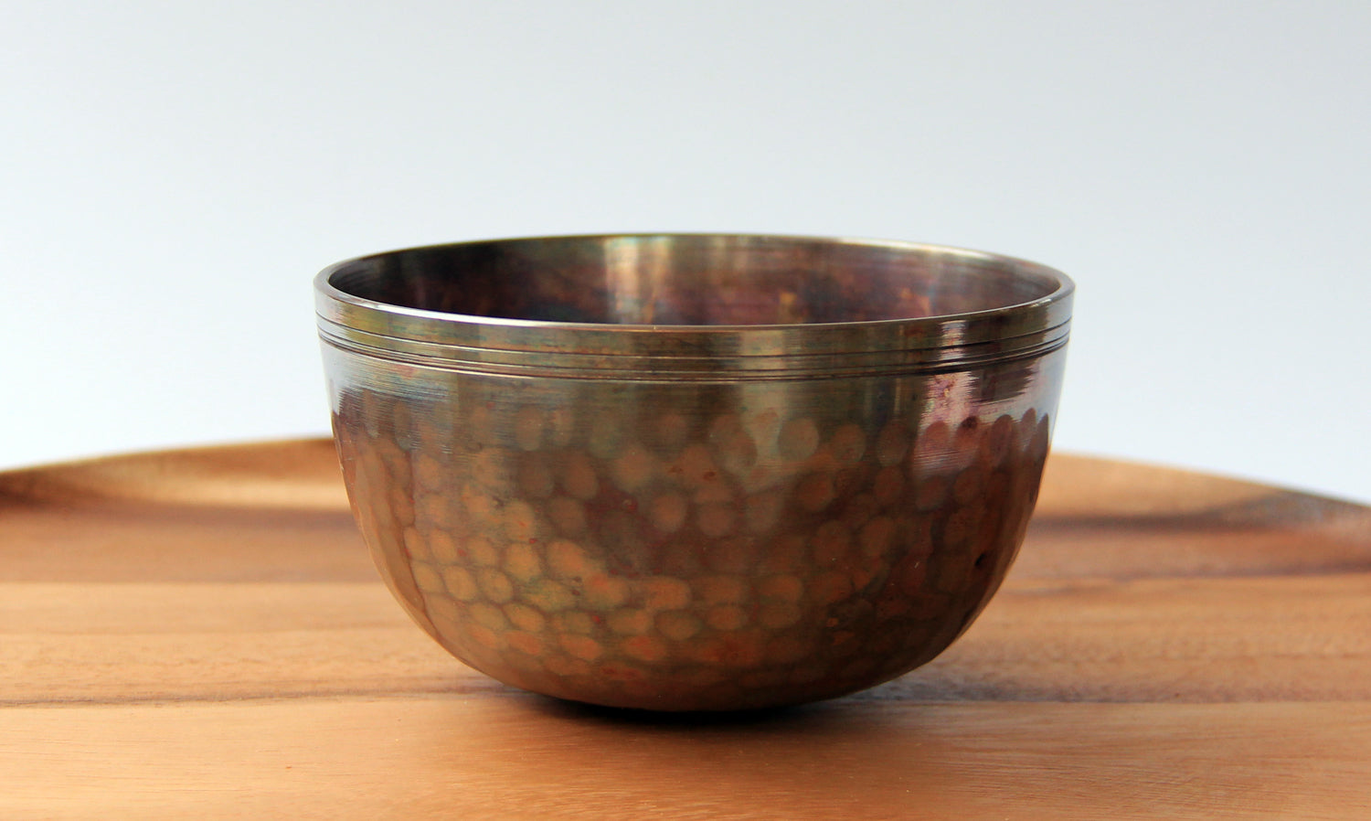 Meditation Singbowl - Deep Dotted Silver Plain