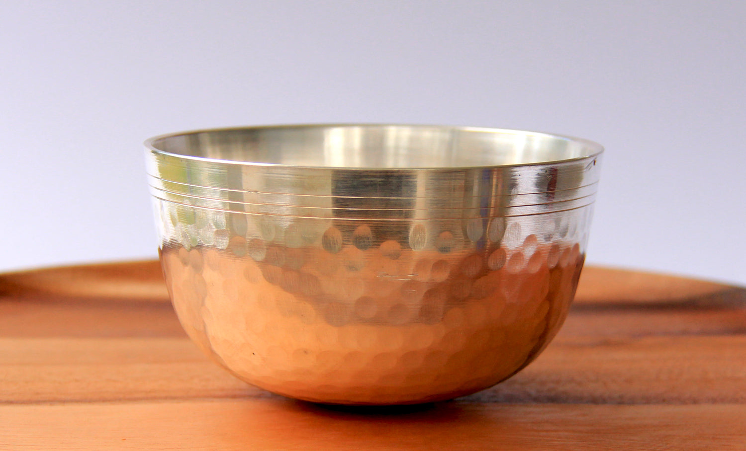 Meditation Singbowl - Deep Dotted Silver Plain