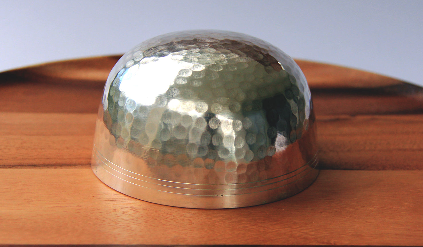 Deep Singbowl - Dotted Silver Plain - For Meditation - Singbowls