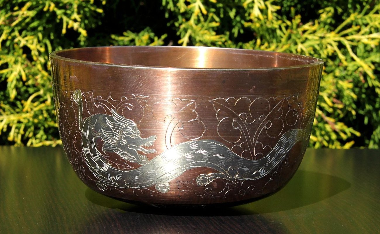 Meditation Singbowl - Deep Copper Dragon